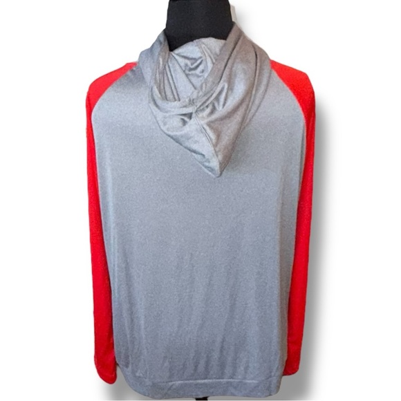 FANATICS KC Chiefs Women's Lightweight Full-Zip Hoodie - Heather Gray/Red 3XL - Picture 5 of 15